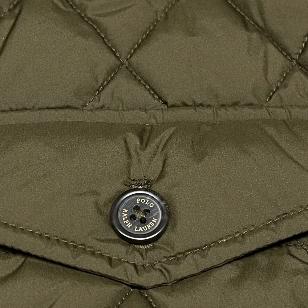 Polo Ralph Lauren Jacket Men XL Dark Brown The Beaton Quilted Corduroy PrimaLoft